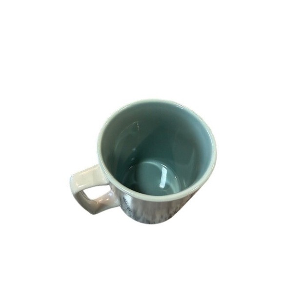 Starbucks 2017 Polar Bear Geometric Tribal Ceramic Coffee Mug 12oz Blue Interior - Picture 3 of 4